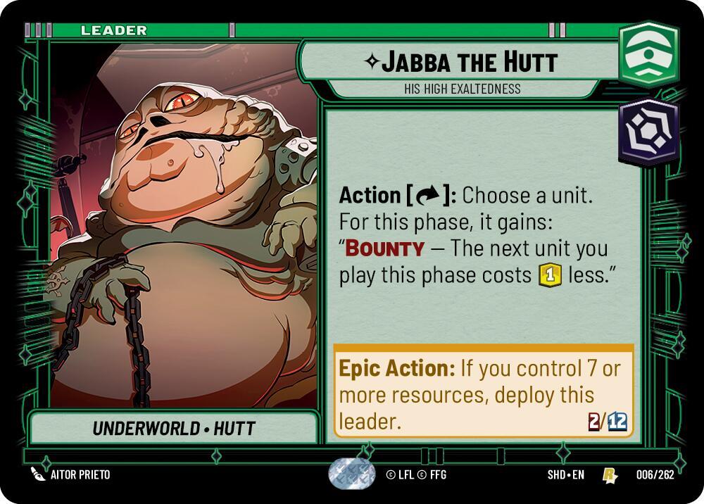 SWU Shadows of the Galaxy - Jabba the Hutt