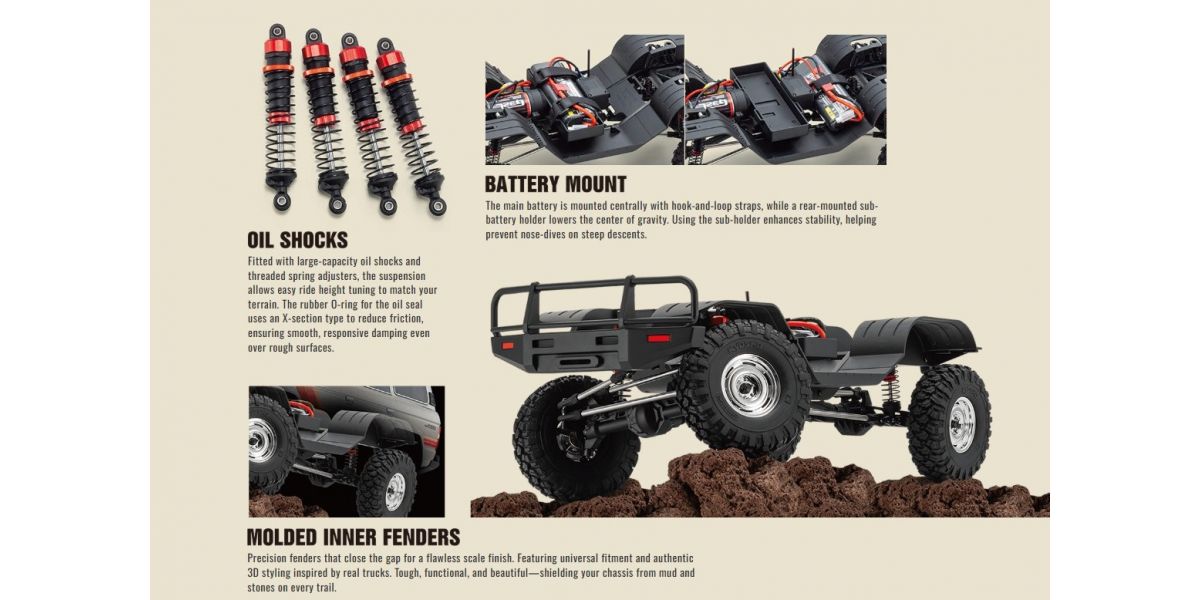 Kyosho - KC10 TOYOTA LAND CRUISER 60 Body Type1