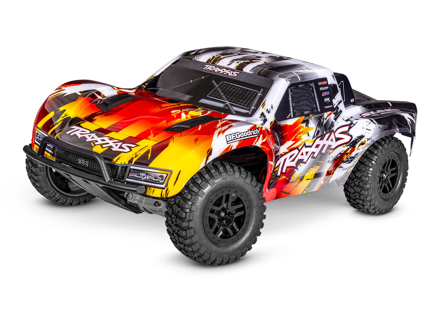 Traxxas - Slash VX3 1/10 RTR 2WD Brushless Short Course Truck w/VX3 ESC, TQi™ Sport 2.4GHz Radio & TSM®, Roja