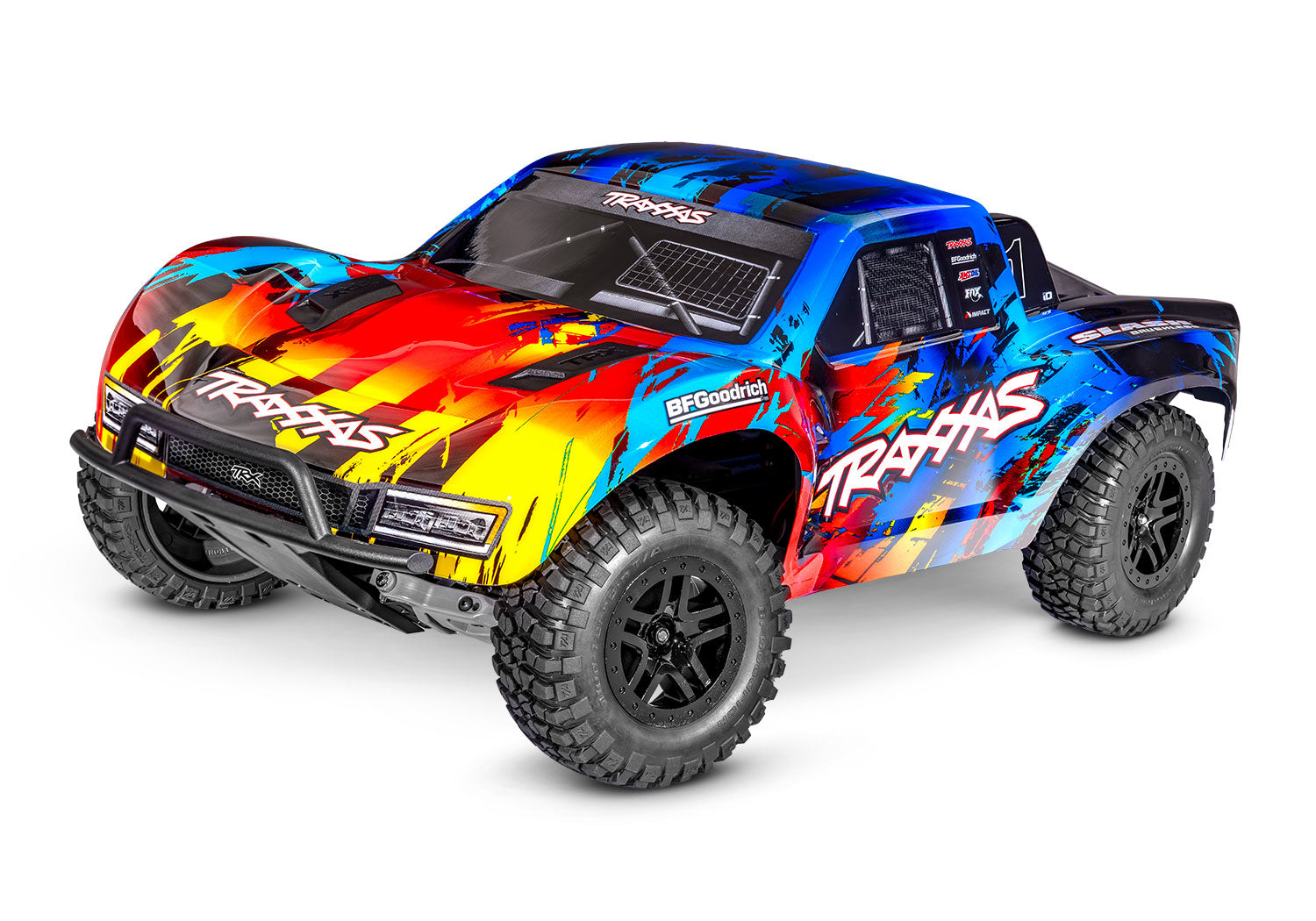 Traxxas - Slash VX3 1/10 RTR 2WD Brushless Short Course Truck w/VX3 ESC, TQi™ Sport 2.4GHz Radio & TSM®, Rock n´Roll