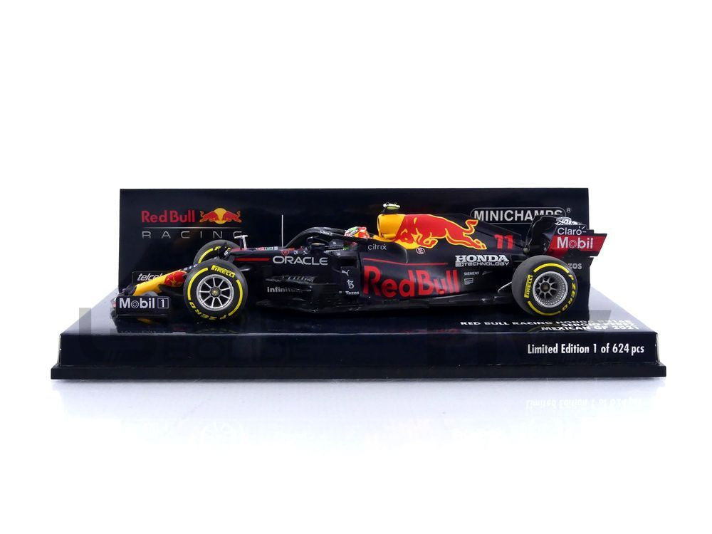 Minichamps - Red Bull -F1 RB16B Honda RA620H Team Aston Martin #11 3rd México GP 2021 Sergio Pérez, escala 1:43