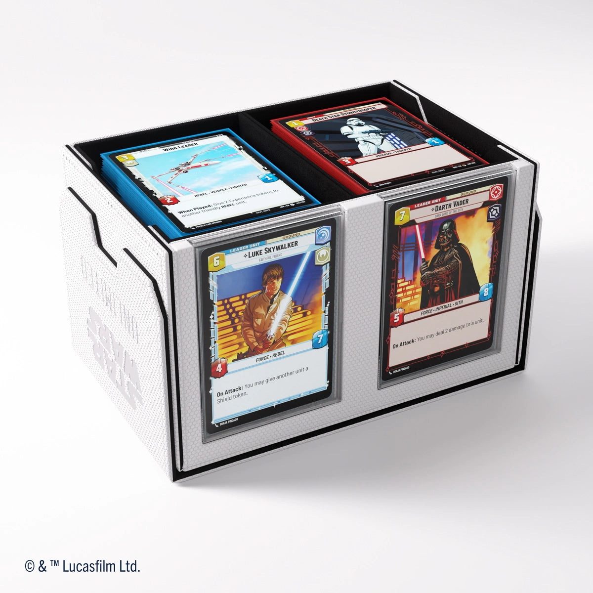 Gamegenic - Star Wars: Unlimited - Double Deck Pod - Estuche para tarjetas - Blanco
