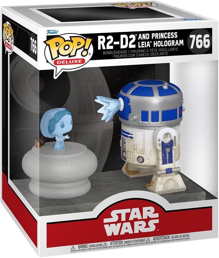 Funko Pop Deluxe: Star Wars - R2D2 w/ Princess Leia Hologram, #766