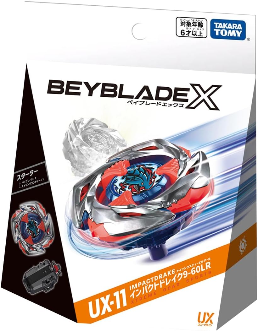 Takara Tomy - Beyblade X UX-11 Drake de Impacto de Arranque 9-60LR