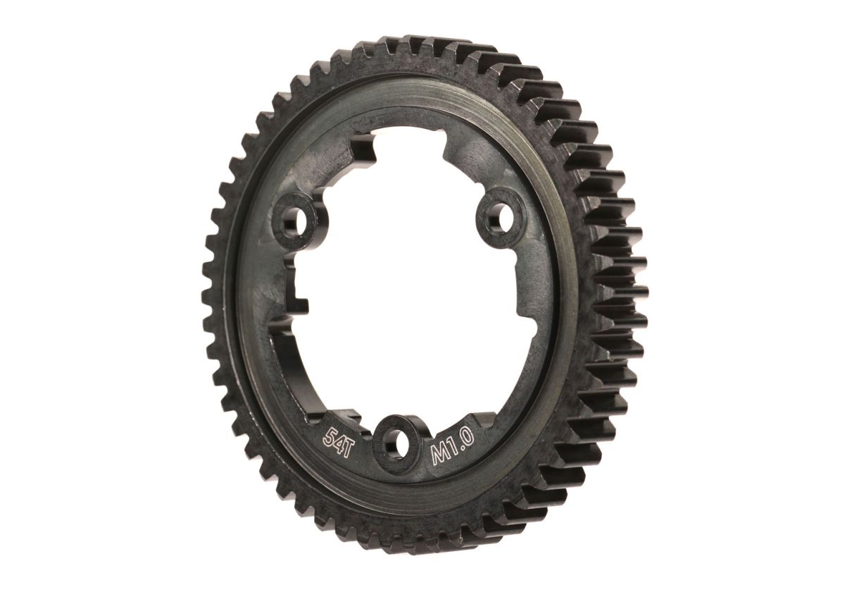 Traxxas - Engranaje recto de acero mecanizado de 54 dientes y cara ancha (1.0)