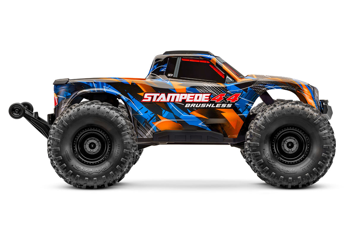 Traxxas - Stampede® 4x4 VX3 1/10 RTR 4WD Brushless Monster Truck w/VX3 ESC, TQi™ Sport 2.4GHz Radio & TSM®, Naranja