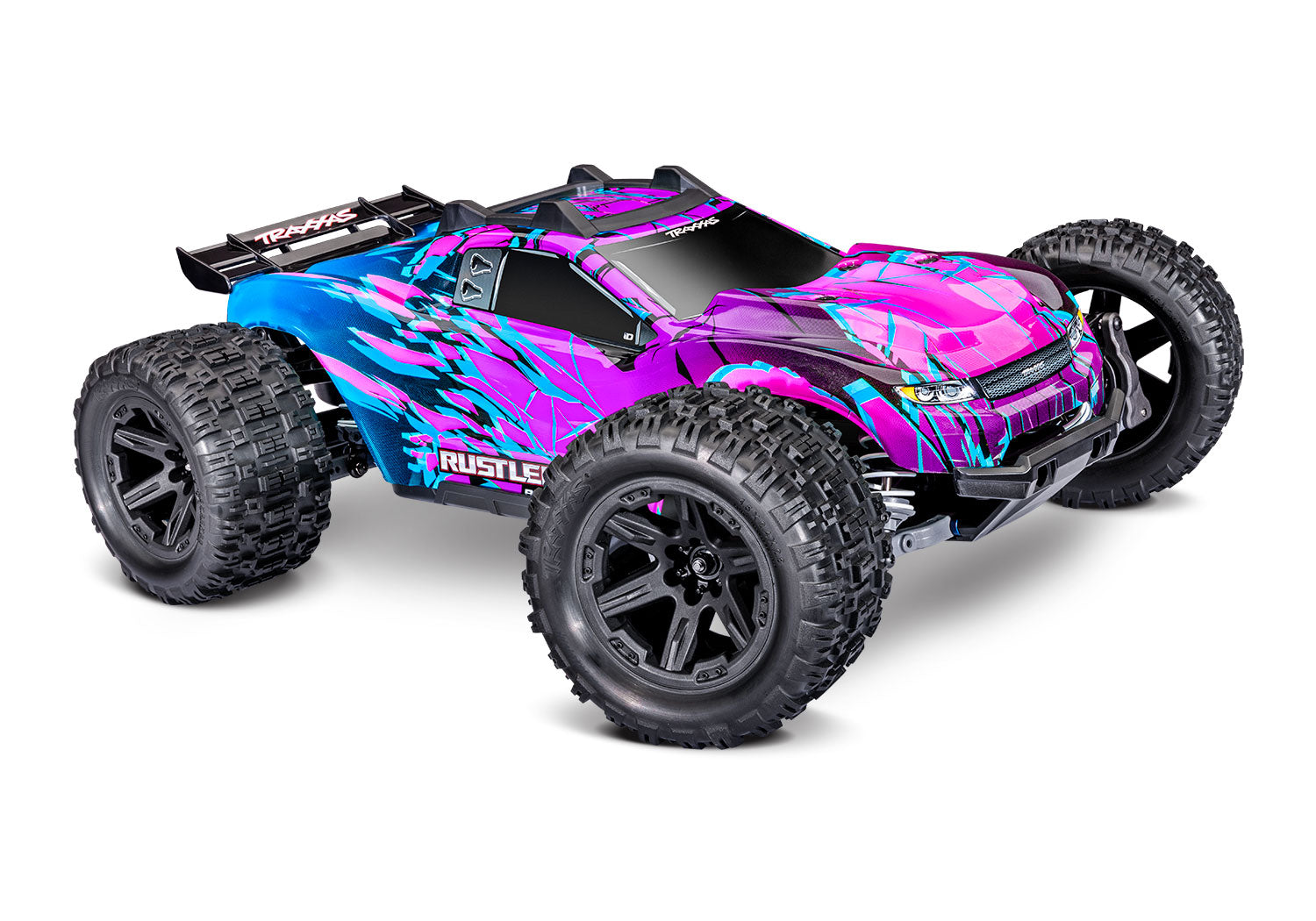 Traxxas - Rustler® 4x4 VX3 1/10 RTR 4WD Brushless Stadium Truck w/VX3 ESC, TQi™ Sport 2.4GHz Radio & TSM®, Morada