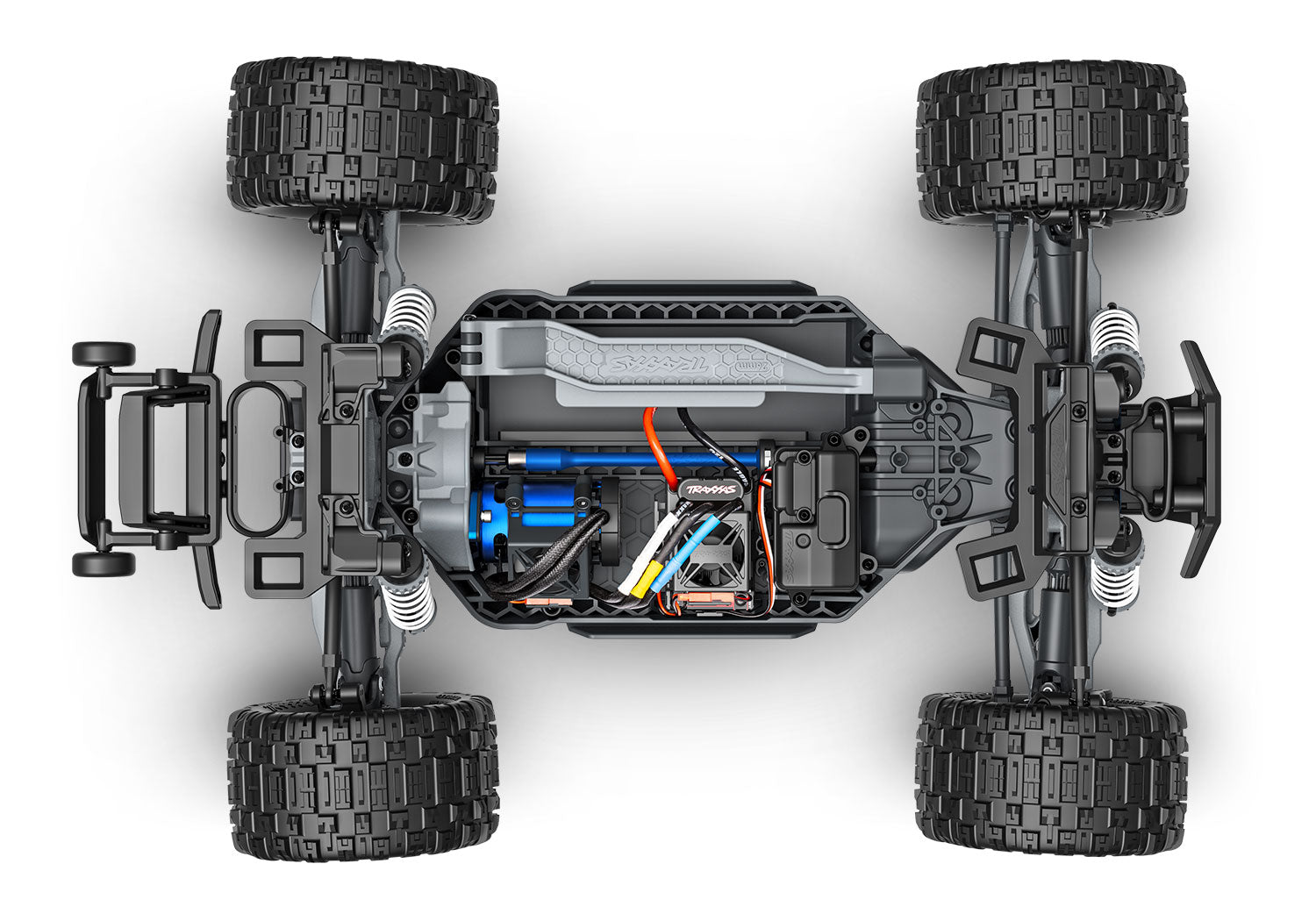 Traxxas - Rustler® 4x4 VX3 1/10 RTR 4WD Brushless Stadium Truck w/VX3 ESC, TQi™ Sport 2.4GHz Radio & TSM®, Morada