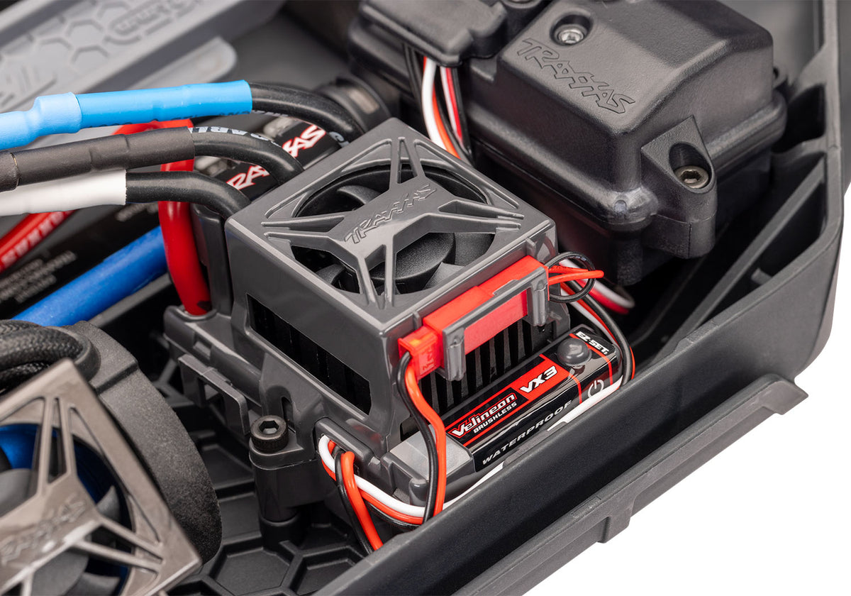 Traxxas - Rustler® 4x4 VX3 1/10 RTR 4WD Brushless Stadium Truck w/VX3 ESC, TQi™ Sport 2.4GHz Radio & TSM®, Morada
