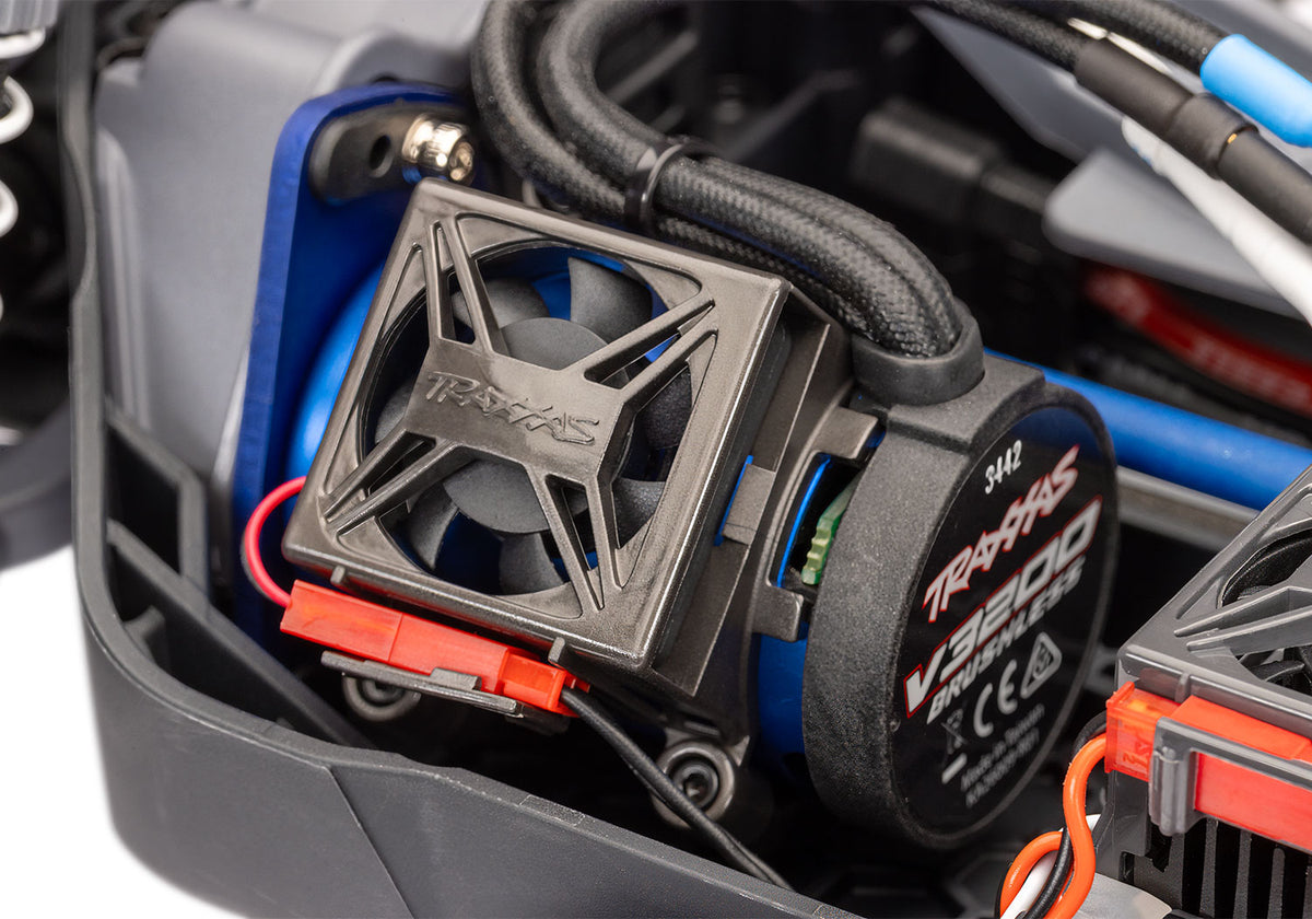 Traxxas - Rustler® 4x4 VX3 1/10 RTR 4WD Brushless Stadium Truck w/VX3 ESC, TQi™ Sport 2.4GHz Radio & TSM®, Morada