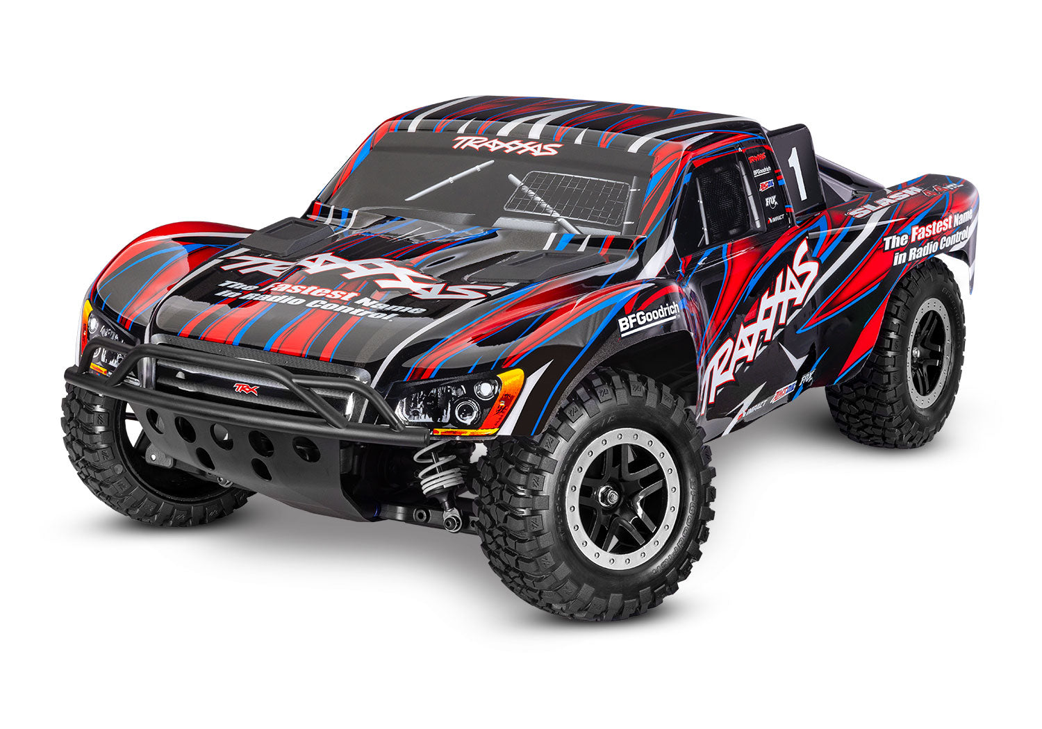 Traxxas - Slash VXL 1/10 RTR 4x4 Brushless Short Course Truck w/TQi™ 2.4GHz Radio & TSM®, Roja