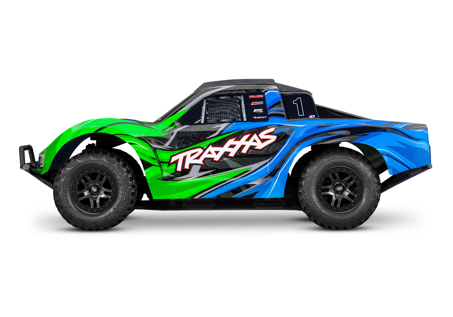 Traxxas - Slash® 4x4 VX3 1/10 RTR 4WD Brushless Short Course Truck w/VX3 ESC, TQi™ Sport 2.4GHz Radio & TSM®, Verde