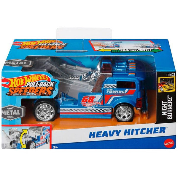 Mattel - Hot Wheels AUTKO HOT WHEELS PULL-BACK SPEEDERS HEAVY HITCHER