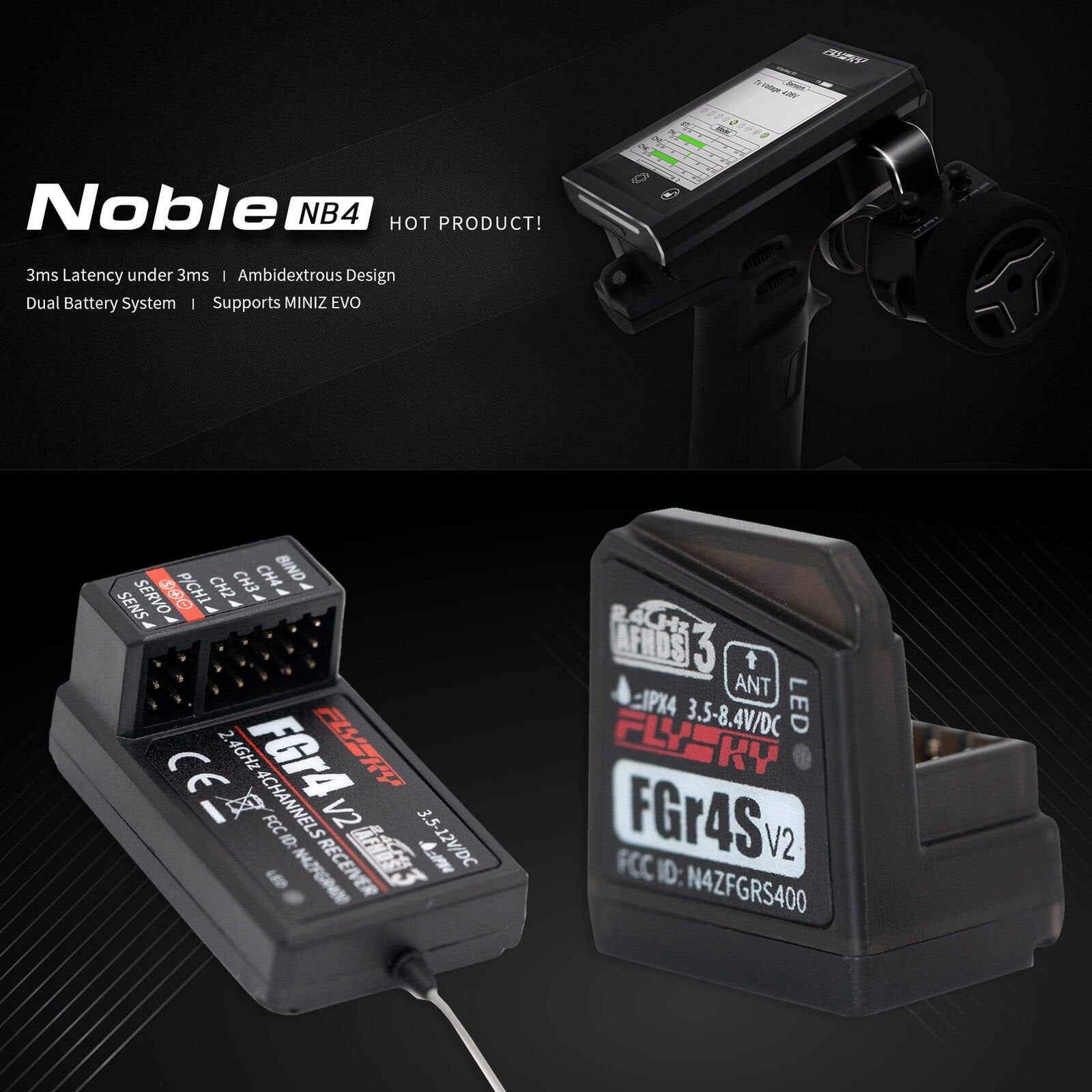 Kyosho - 4000 – FlySky Noble NB4 Radio System