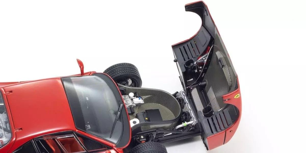 Kyosho - ORIGINAL 1/18scale Ferrari F40 Light Weight LM Wing (Red), escala 1:18
