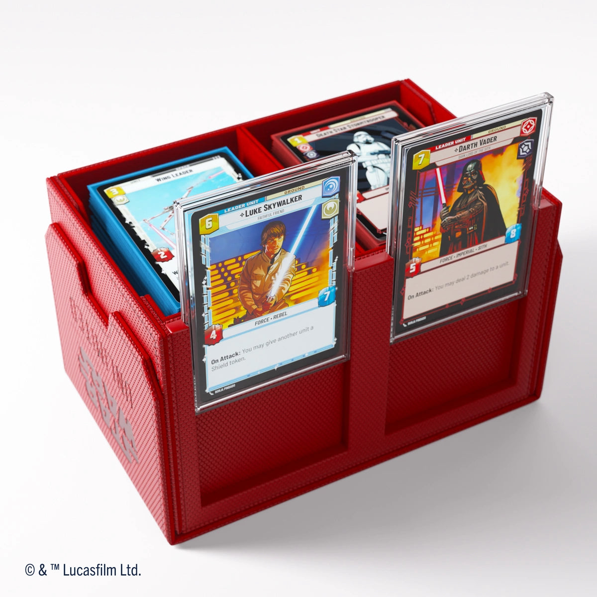 Gamegenic - Star Wars: Unlimited - Double Deck Pod - Estuche para tarjetas - Rojo
