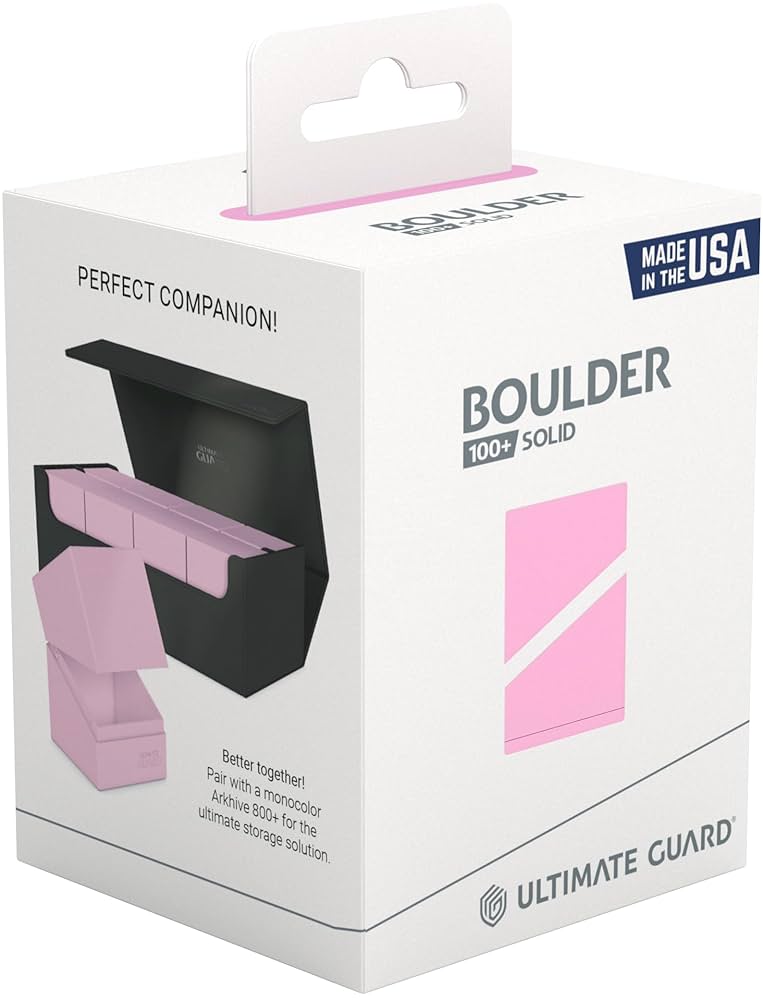 Ultimate Guard - Deck Case: Boulder 100+ Standard Size - Candy Pink
