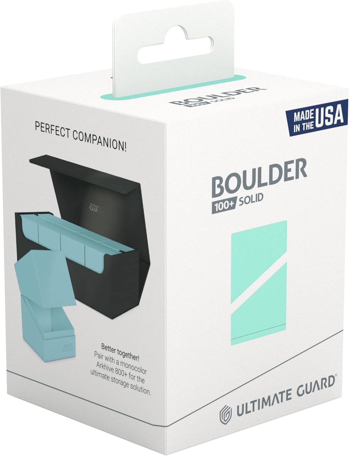 Ultimate Guard - Deck Case: Boulder 100+ Standard Size- Solid Mint Green