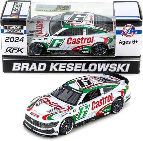 Lionel Racing - Brad Keselowski #6 Castrol Throwback 2024 Mustang, escala 1:64