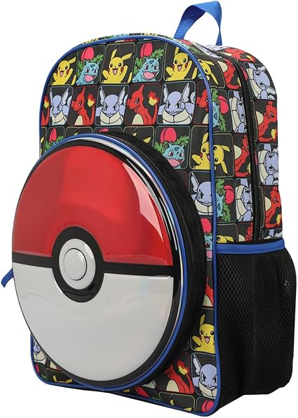 Pokemon - Mochila "Pokebola" con bolsillo circular frontal