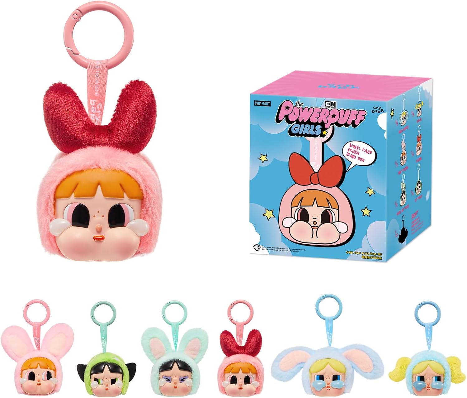 Pop Mart - Crybaby x Las Chicas Superpoderosas, Vinyl Face Plush, Caja misteriosa (Figura Sorpresa)