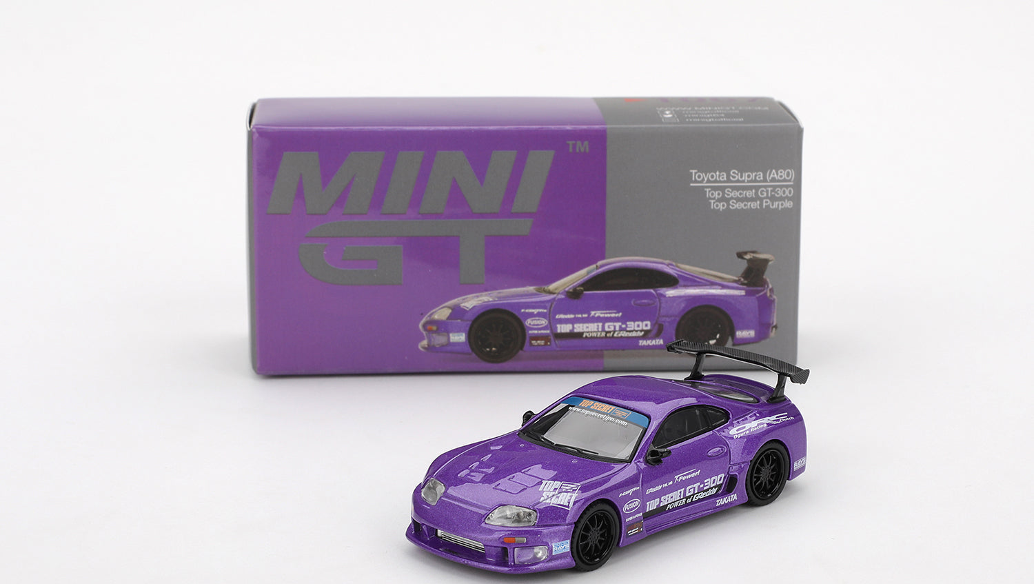Mini GT - Toyota Supra (A80) Top Secret GT-300 Top Secret Purple 1/64