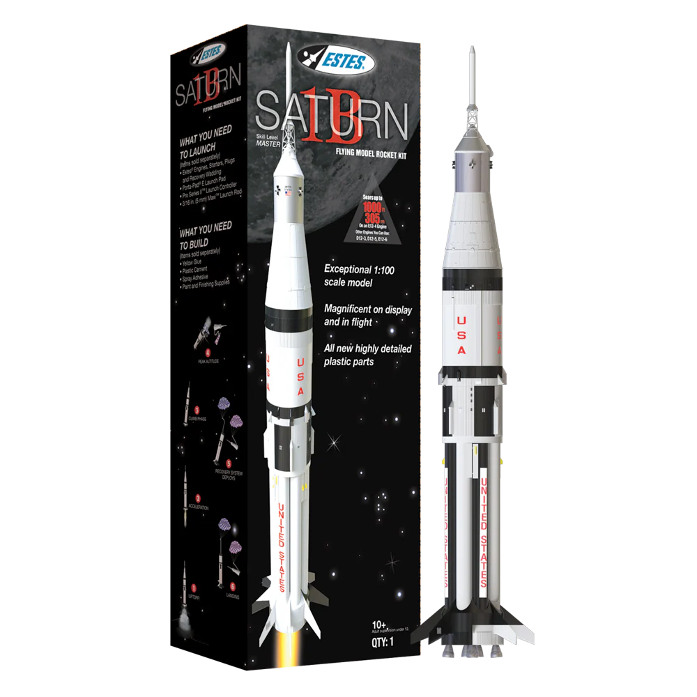 Estes - Saturn 1B SA-206 Model Rocket Kit, Skill Level: Master