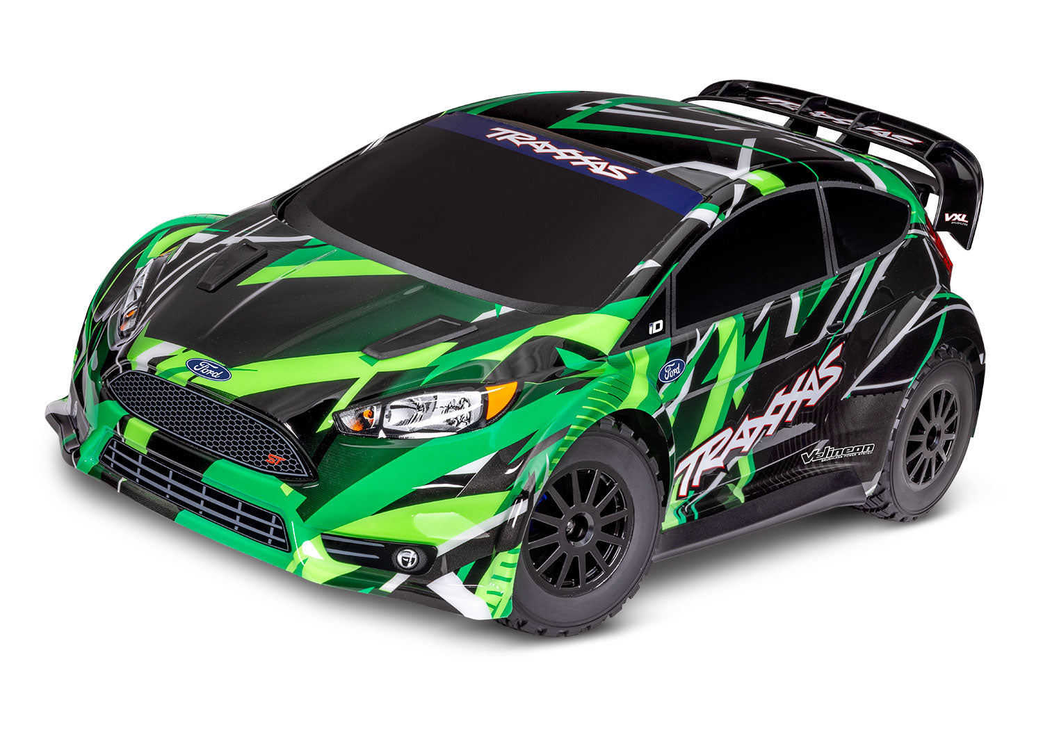 Traxxas - Ford Fiesta ST 4x4 VXL Brushless 1/10 RTR AWD Rally Car w/TQi 2.4GHz Radio & TSM, Verde
