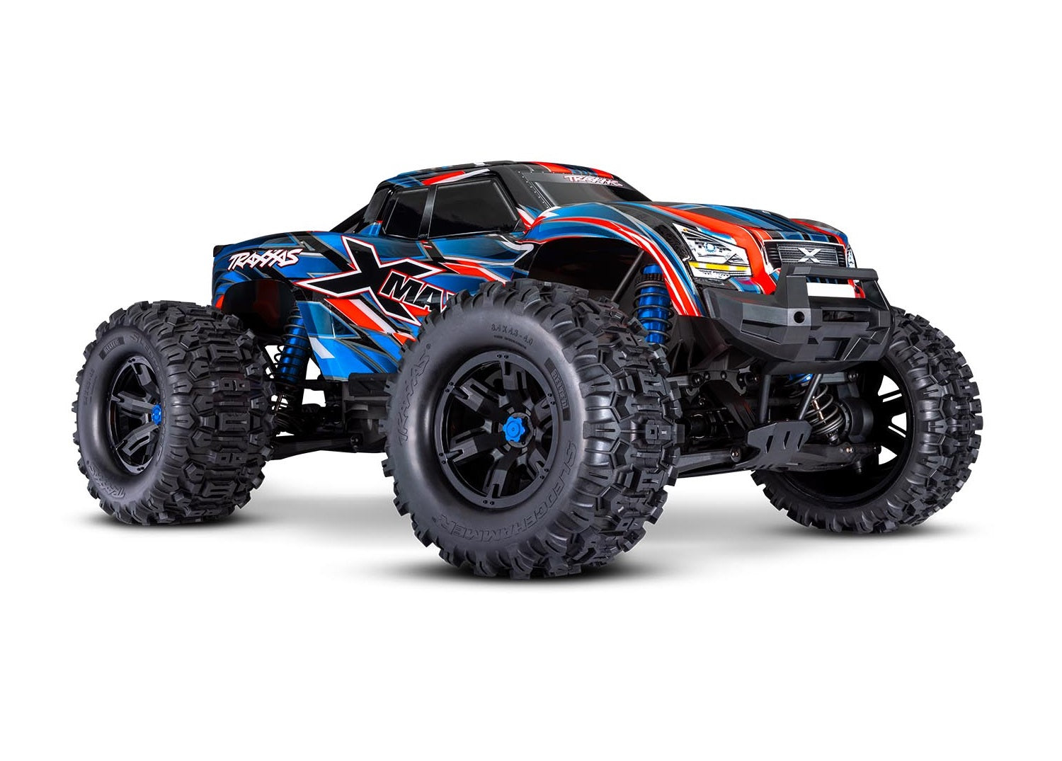 Traxxas - X-Maxx 8S 1/6 4WD Brushless RTR Monster Truck w/2.4GHz TQi Radio, TSM & Belted Tires, Azul