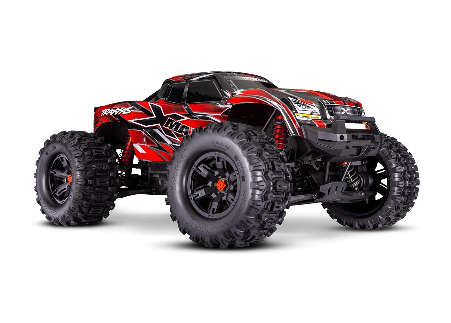 Traxxas - X-Maxx 8S 1/6 4WD Brushless RTR Monster Truck w/2.4GHz TQi Radio, TSM & Belted Tires, Roja