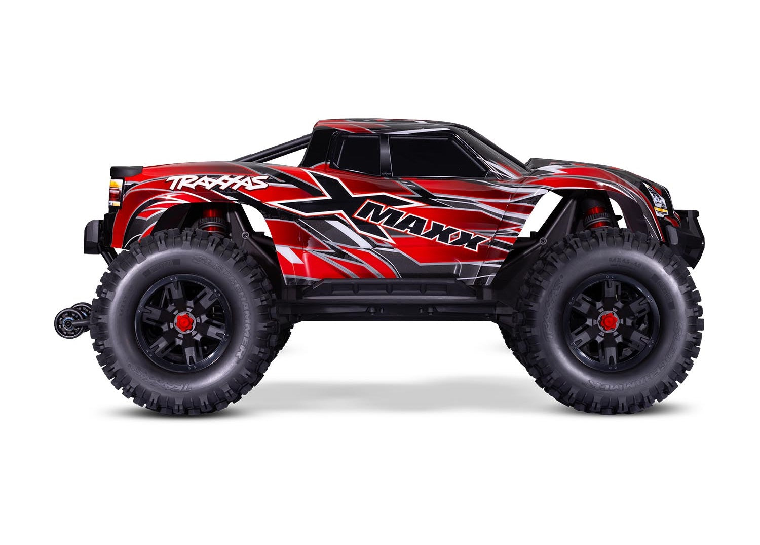 Traxxas - X-Maxx 8S 1/6 4WD Brushless RTR Monster Truck w/2.4GHz TQi Radio, TSM & Belted Tires, Roja