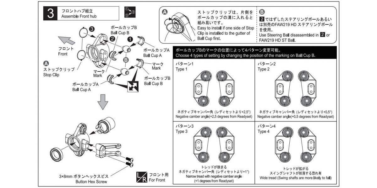 Kyosho - HD Front hub (FZ02/2pcs)