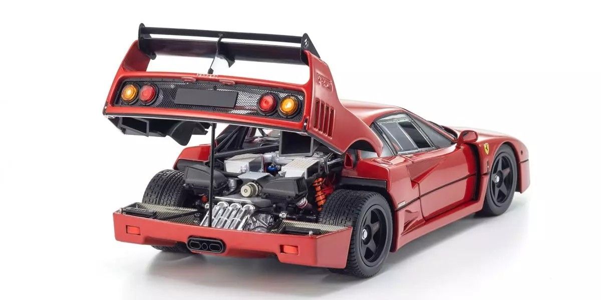 Kyosho - ORIGINAL 1/18scale Ferrari F40 Light Weight LM Wing (Red), escala 1:18