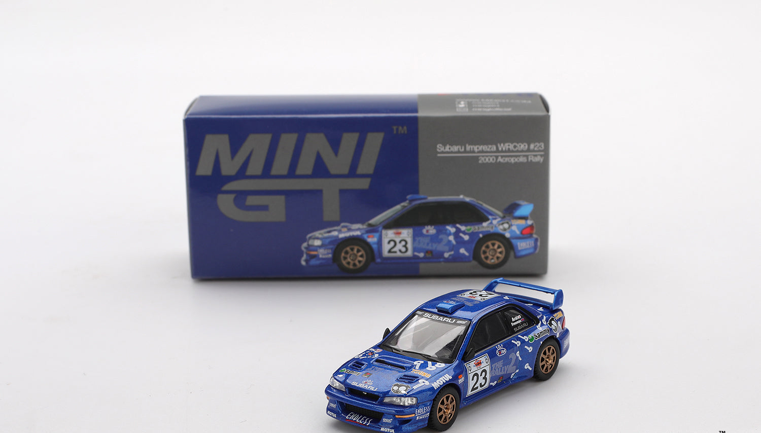 Mini GT - Subaru Impreza WRC99 #23 2000 Acropolis Rally 1/64