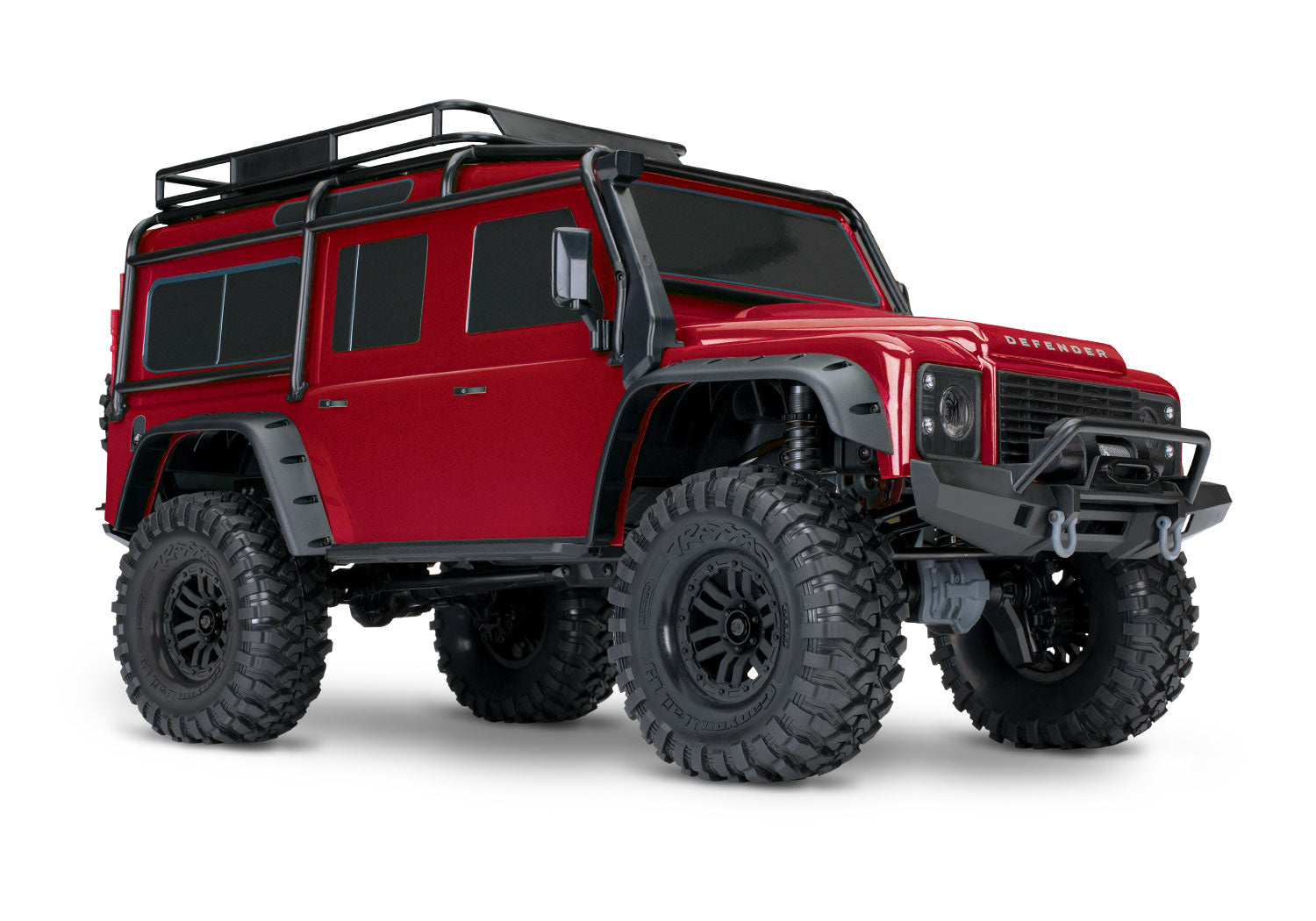 Traxxas - TRX-4 1/10 Scale & Trail Rock Crawler w/Land Rover Defender Body w/XL-5 ESC & TQi 2.4GHz Radio, Roja