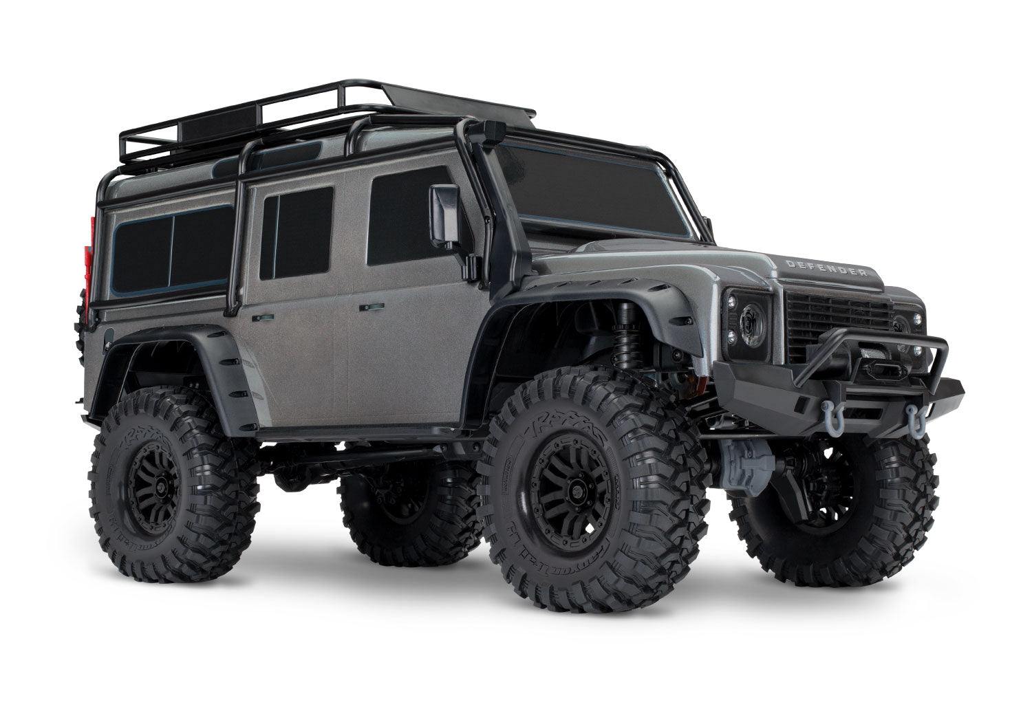 Traxxas - TRX-4 1/10 Scale & Trail Rock Crawler w/Land Rover Defender Body w/XL-5 ESC & TQi 2.4GHz Radio, Gris