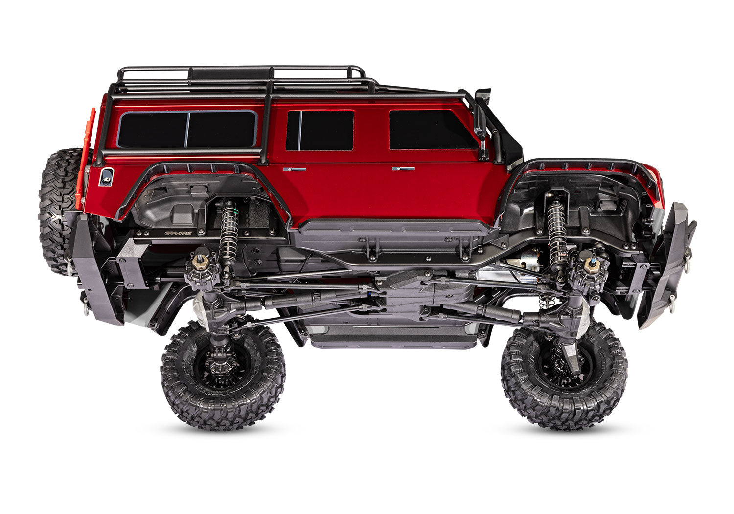 Traxxas - TRX-4 1/10 Scale & Trail Rock Crawler w/Land Rover Defender Body w/XL-5 ESC & TQi 2.4GHz Radio, Roja
