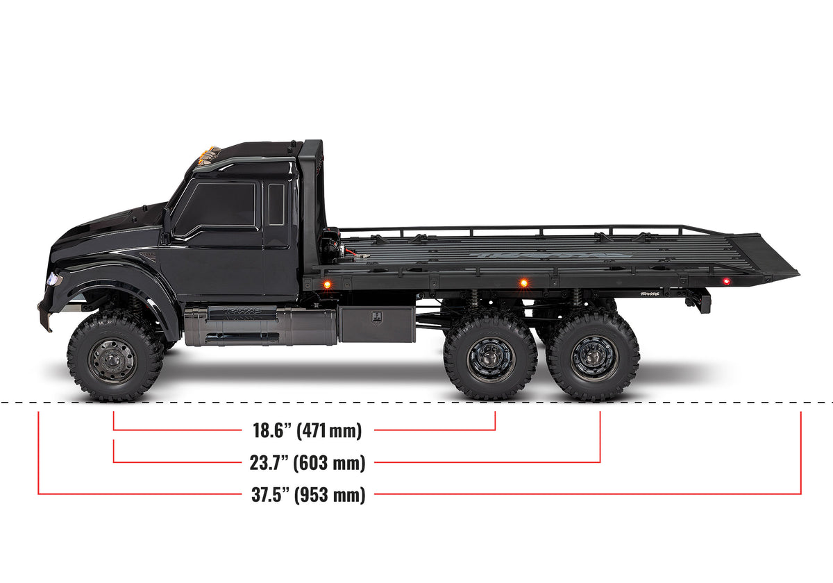 Traxxas - TRX-6 1/10 6x6 Ultimate RC Hauler Flatbed Tow Truck w/TQi 2.4GHz Radio & Pro Scale Winch