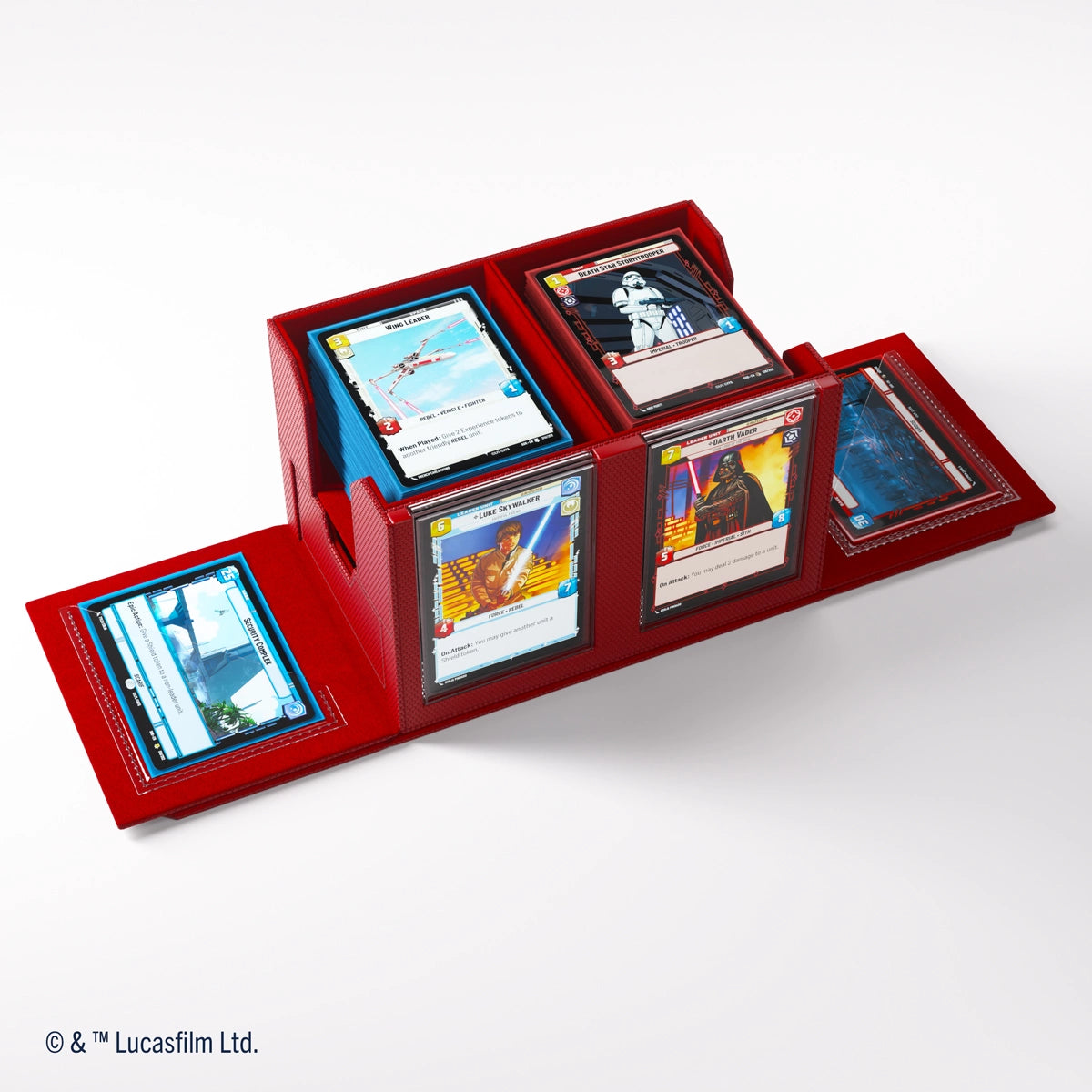Gamegenic - Star Wars: Unlimited - Double Deck Pod - Estuche para tarjetas - Rojo