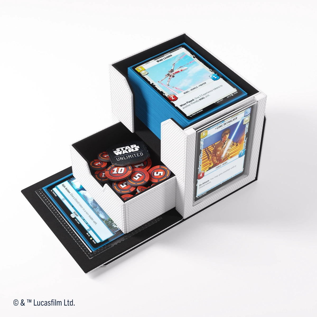 Gamegenic - Star Wars: Unlimited - Deck Pod - Estuche para tarjetas - Blanco
