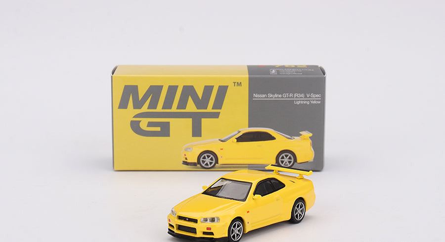 Mini GT - Nissan Skyline GT-R (R34) V-Spec Lightning Yellow 1/64