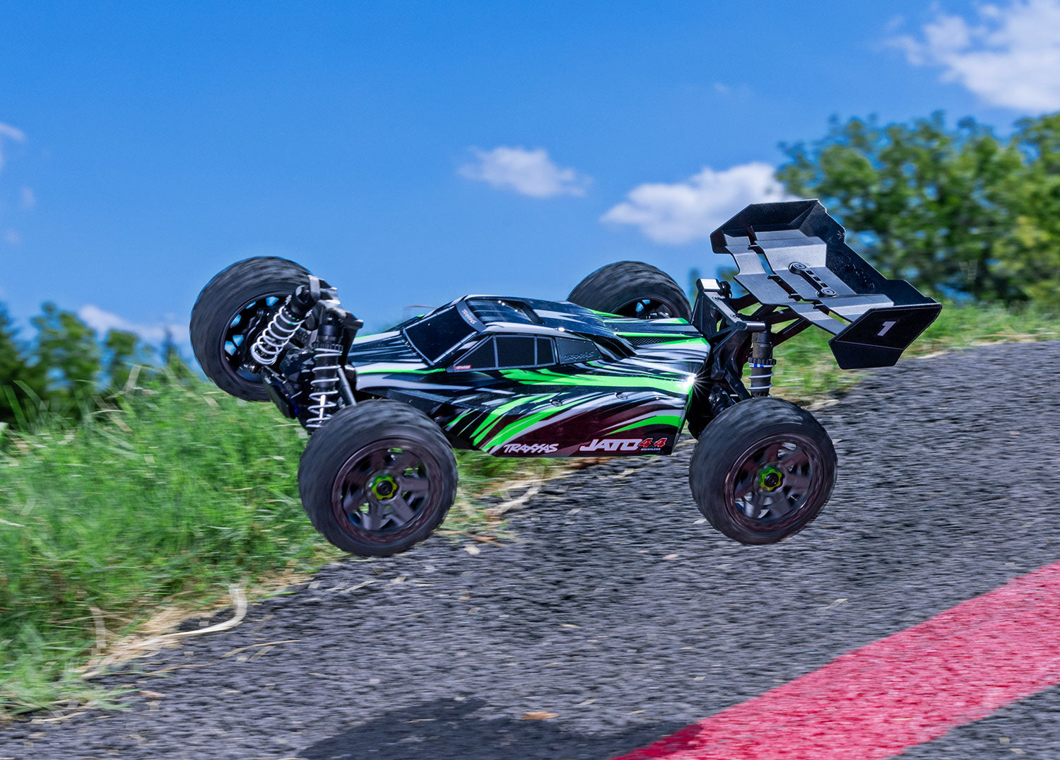 Traxxas - Jato® 4X4 1/8 Brushless 4WD Electric Racing Buggy w/TQ 2.4Ghz Radio, Verde