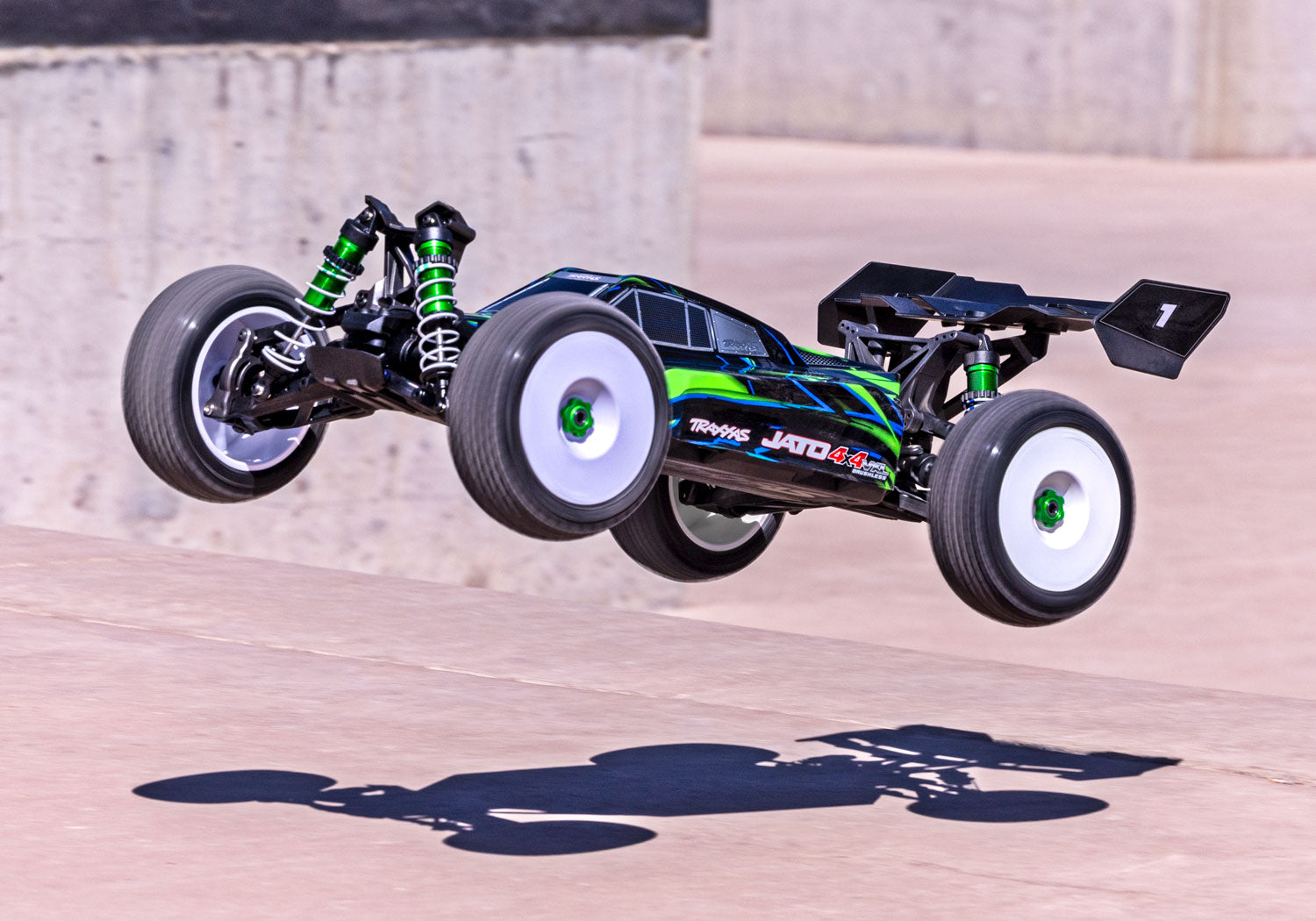 Traxxas - Jato® 4x4 VXL 1/8 Brushless Electric Racing Buggy w/TQi 2.4GHz Radio, Verde