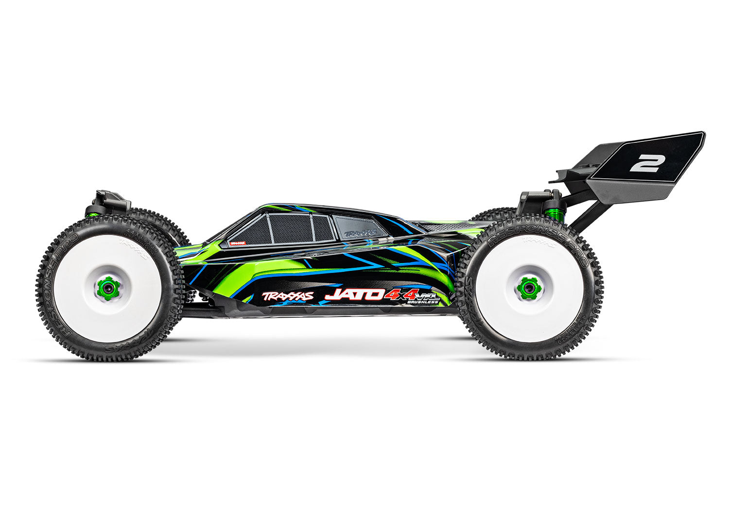 Traxxas - Jato® 4x4 VXL 1/8 Brushless Electric Racing Buggy w/TQi 2.4GHz Radio, Verde