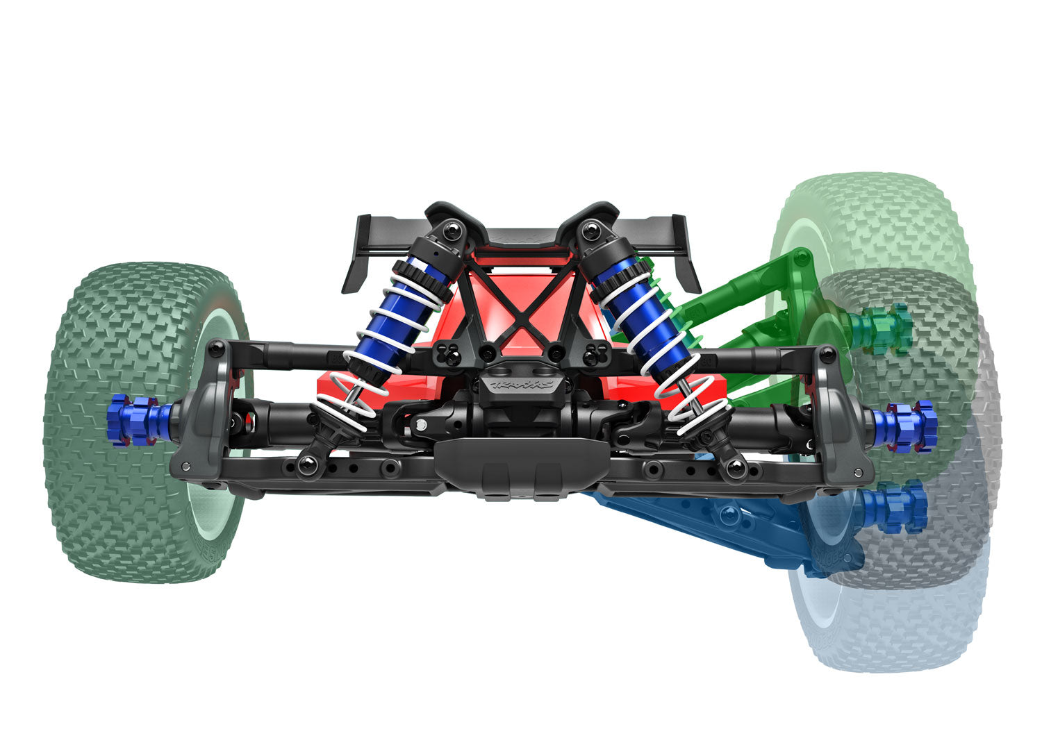 Traxxas - Jato® 4x4 VXL 1/8 Brushless Electric Racing Buggy w/TQi 2.4GHz Radio, Verde