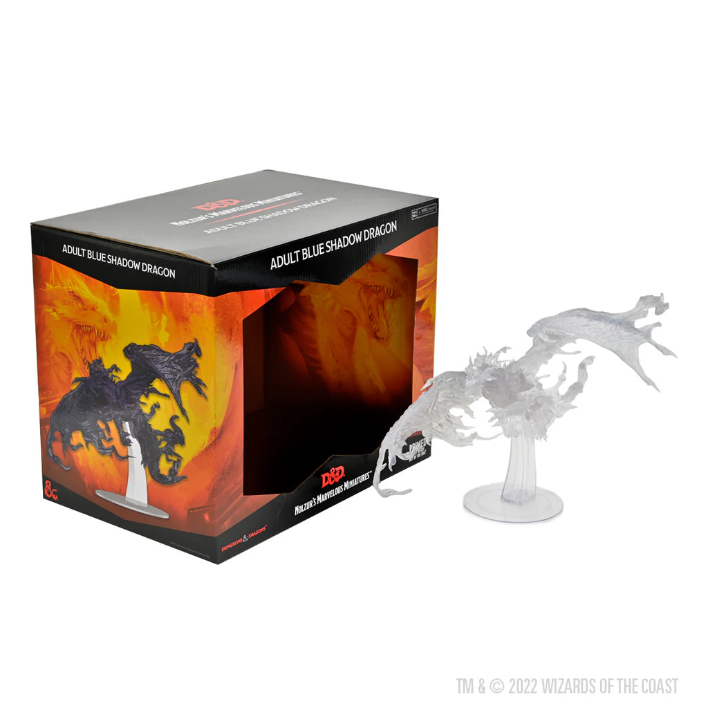 Dungeons & Dragons - Nolzur's Marvelous Miniatures: Unpainted Minis- Adult Blue Shadow Dragon