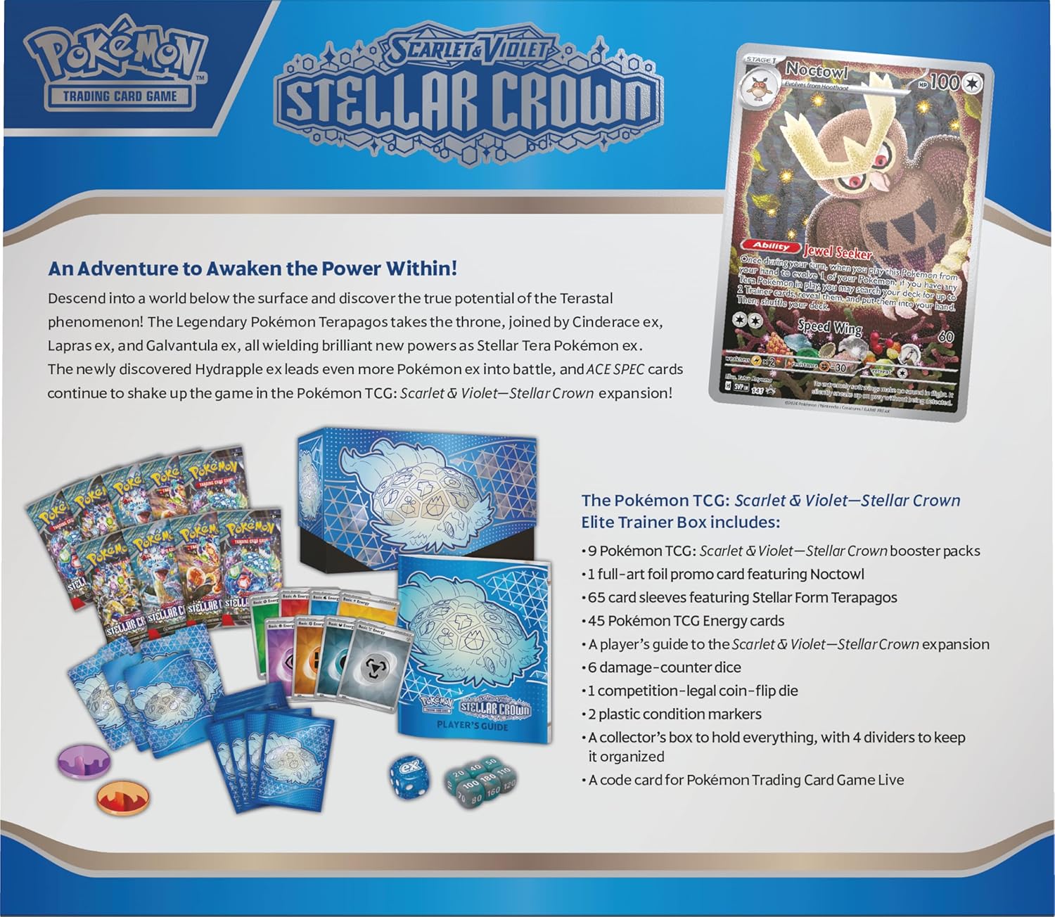 Pokémon TCG: Scarlet & Violet 07 Stellar Crown Elite Trainer Box