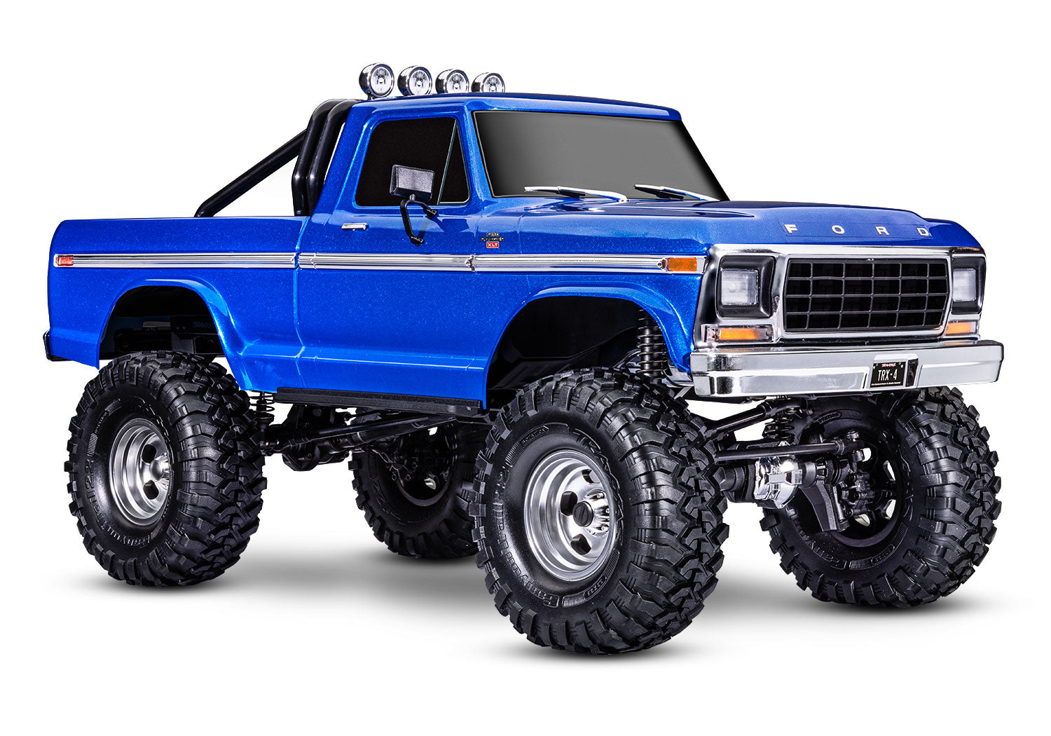 Traxxas - TRX-4 1/10 High Trail Edition RC Crawler w/'79 Ford F-150 Ranger XLT Body & TQi 2.4GHz Radio, Azul
