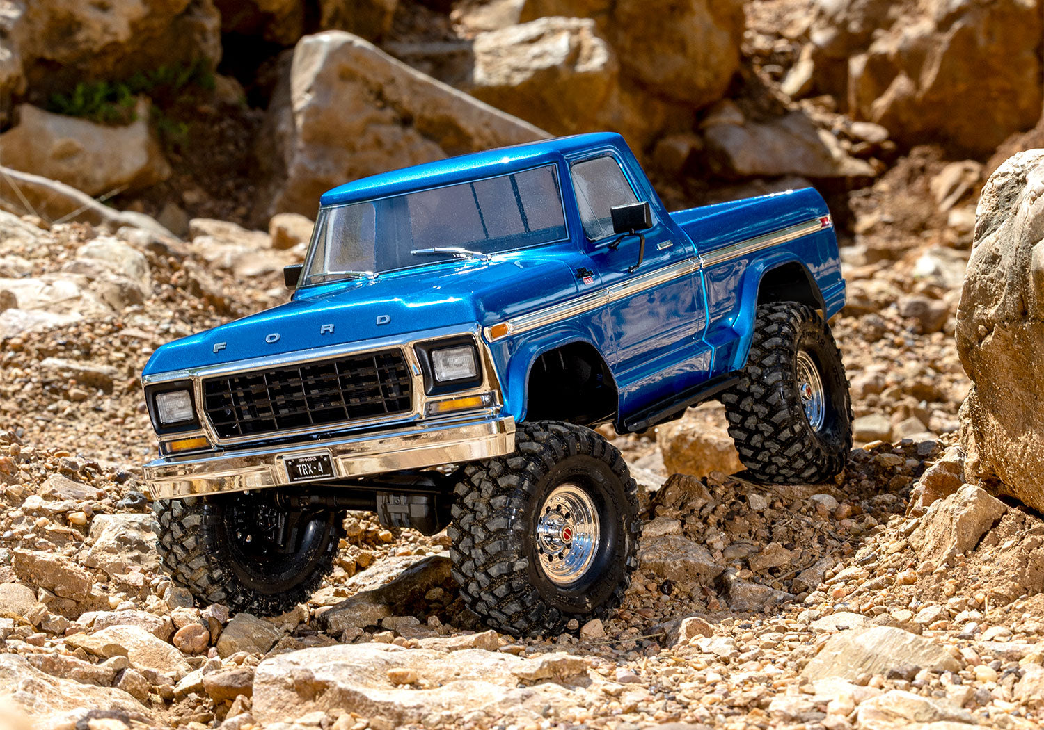 Traxxas - TRX-4® 1/10 4WD RTR Scale & Trail® Rock Crawler w/Ford® F-150® Truck w/XL-5™ HV ESC & TQ™ 2.4GHz Radio, Azul