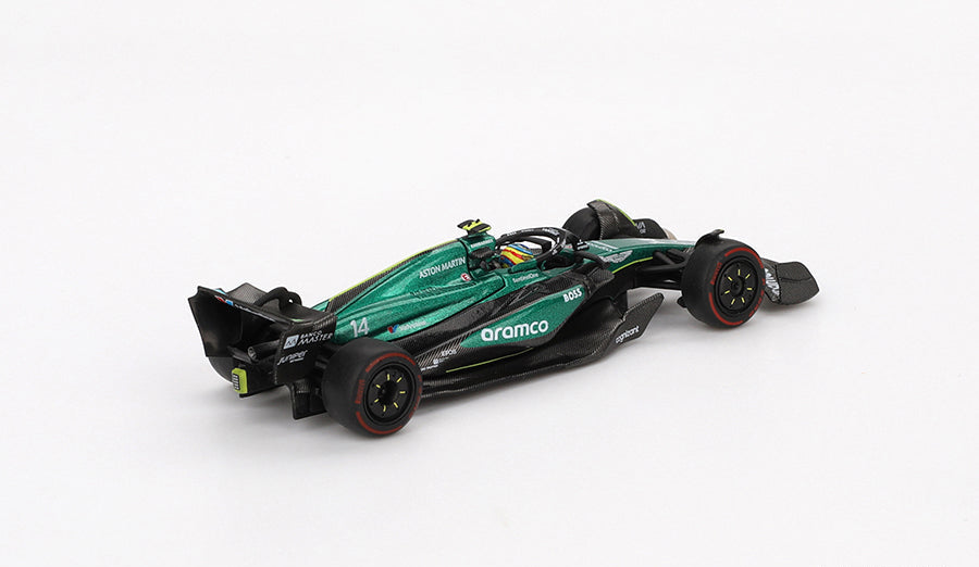 Mini GT - Aston Martin AMR24 #14 Fernando Alonso 2024 F1 2024 Bahrain GP 1/64